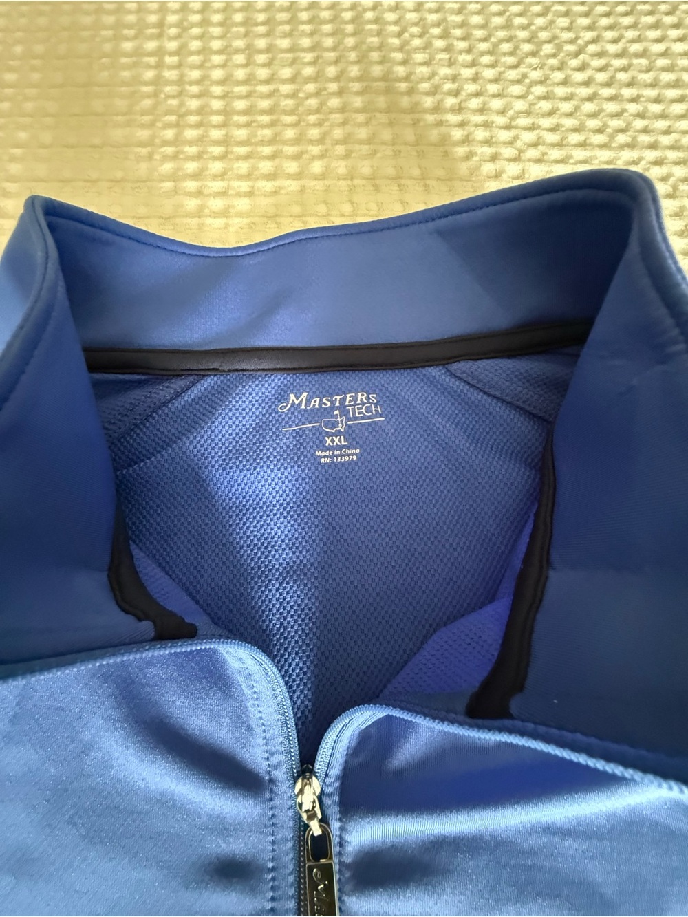 The Masters Collection Tech Royal Blue Quarter-Zip Pullover Golf - Picture 4 of 8